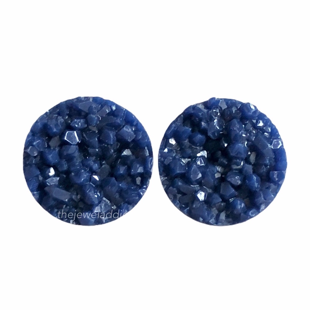 3/$15🎀navy blue faux druzy earrings